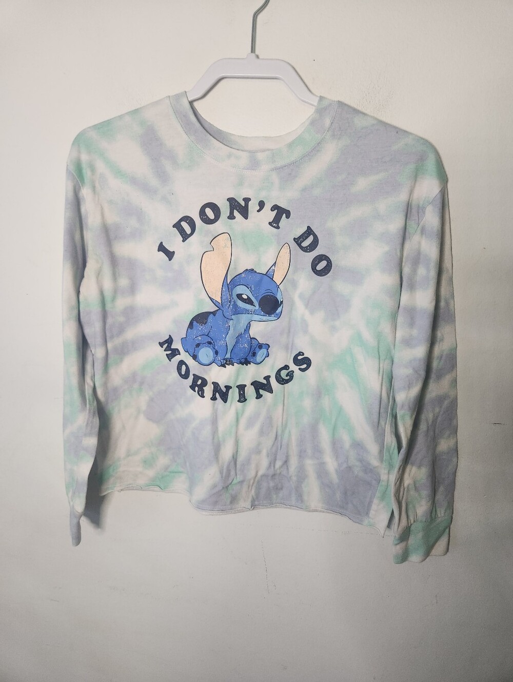 Disney Womens Stitch Long Sleece Tee Shirt Size Medium